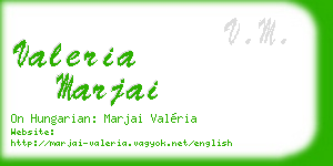 valeria marjai business card