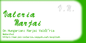 valeria marjai business card